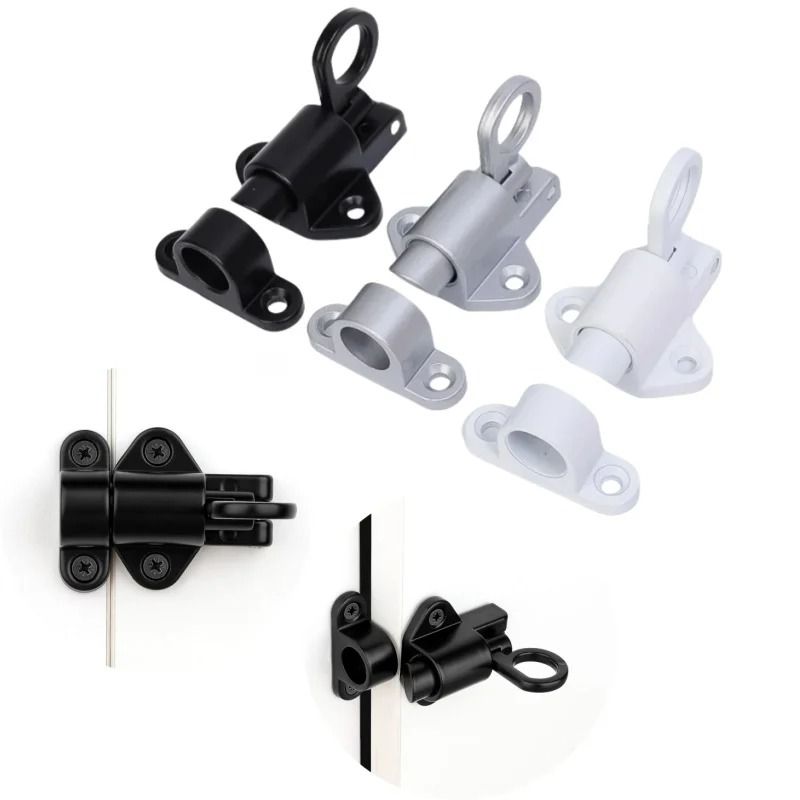 SecureSlide Automatic Spring Barrel Bolt Door And Window Latch white