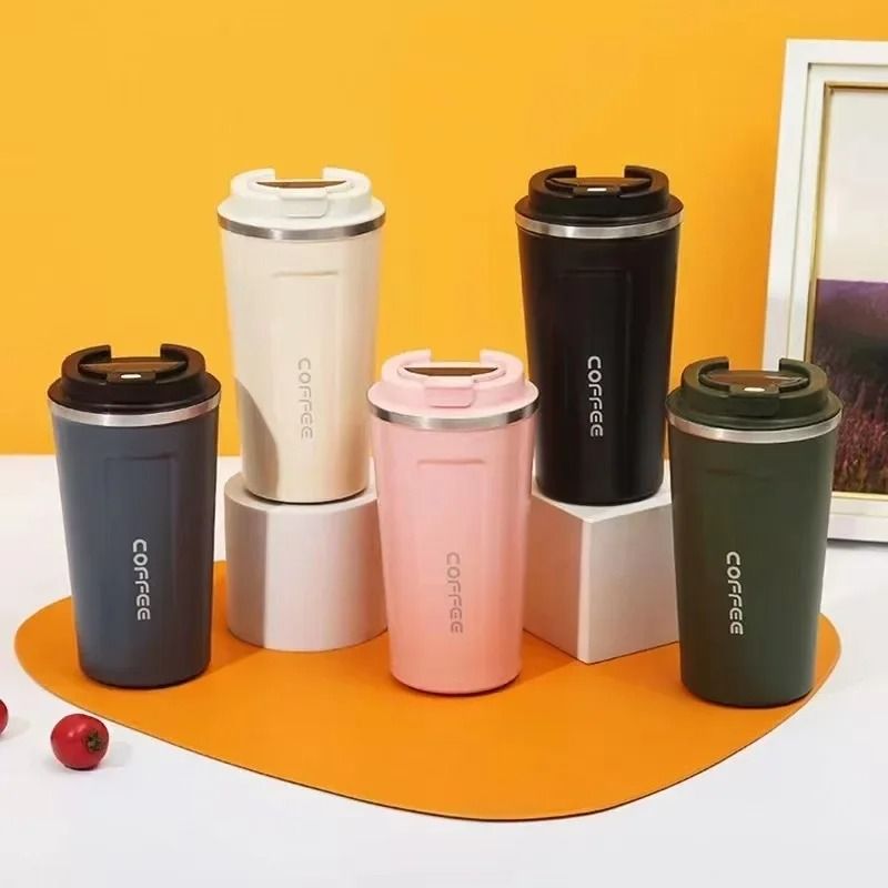 380 510ML Travel Stainless Steel Coffee Thermal Mug Leak Proof Thermos Bottle Vacuum Flask Insulated Cup pink 380ml