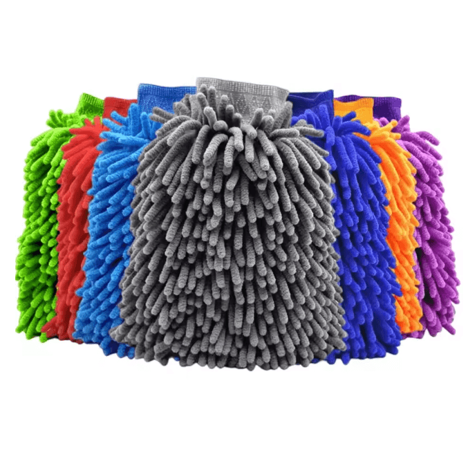 DualSoft Microfiber Car Wash Mitt Double Sided Chenille Glove d
