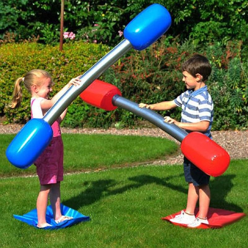 Kids Inflatable Jousting Sticks Set With Mats For Backyard Party Fun Kids Inflatable Jousting Sticks Set With Mats For Backyard Party Fun