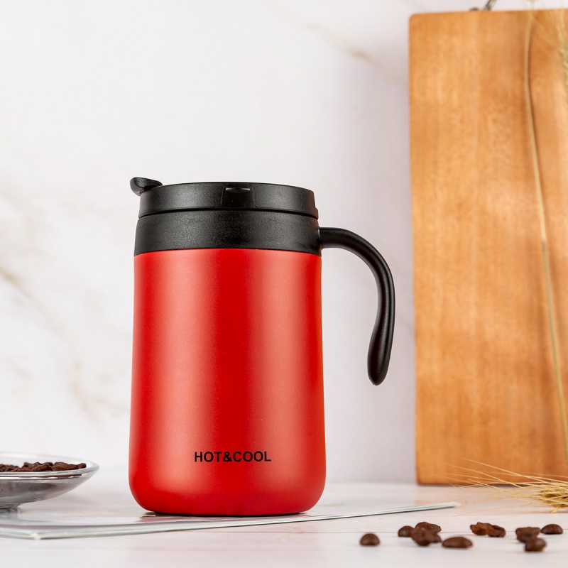 Premium Stainless Steel Insulated Coffee Mug With Handle Large Capacity Wide Mouth Office Travel Cup gold 350ml