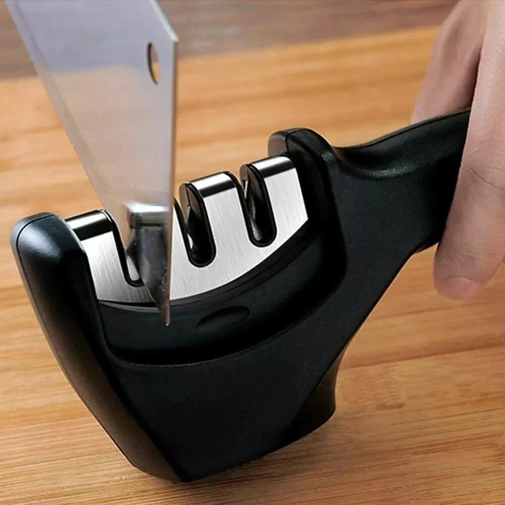 Ceramic Tungsten Knife Sharpener, Professional 3 Stage Kitchen Sharpening System Ceramic Tungsten Knife Sharpener, Professional 3 Stage Kitchen Sharpening System