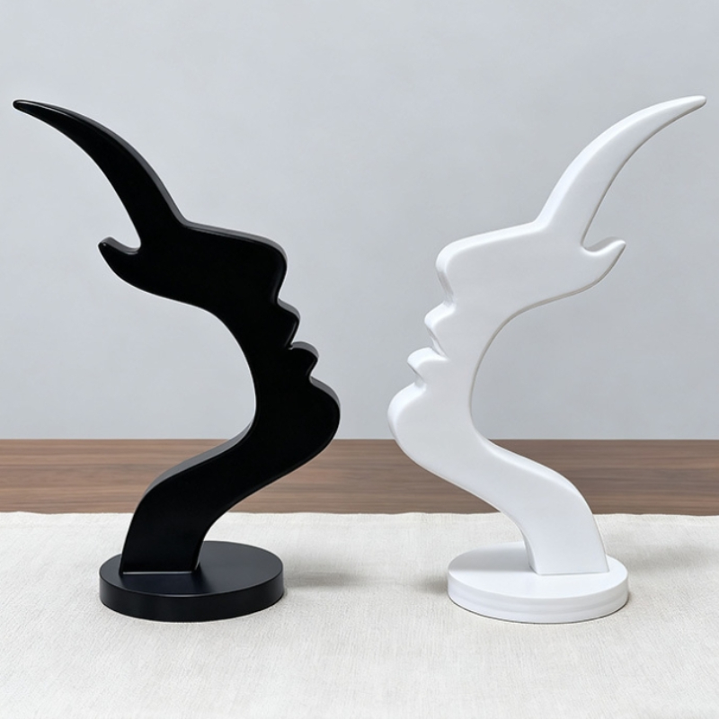 Minimalist Acrylic Glasses Display Stand Modern Side Face Glasses Holder For Desk Or Bedside Table black