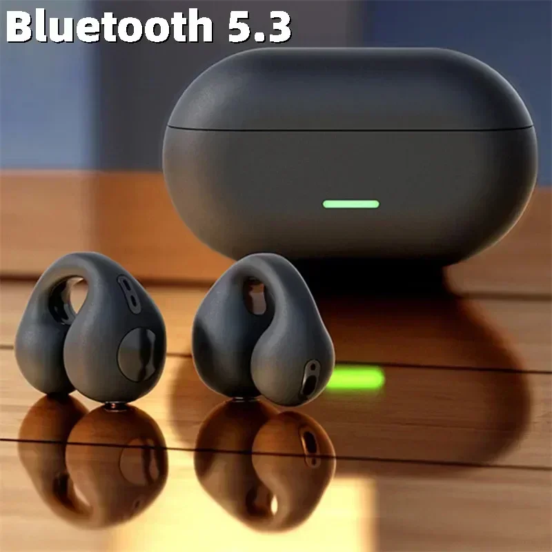 Sports Earphones Bone Conduction Wireless Bluetooth, HiFi Sound Quality, Waterproof TWS Headset khaki