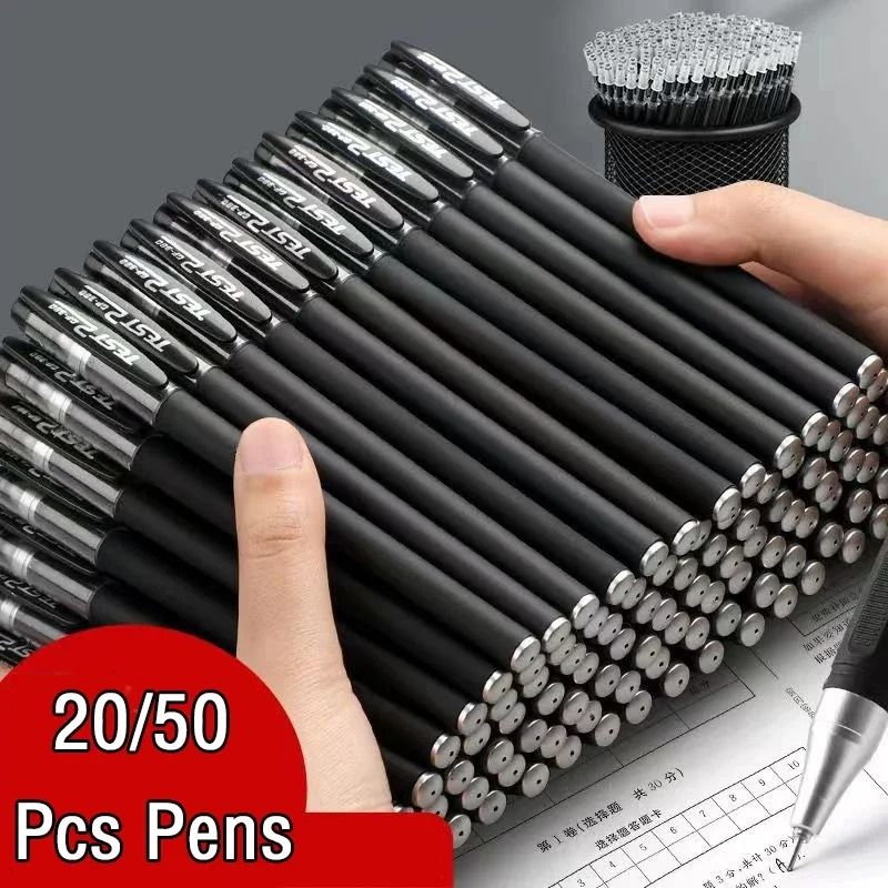Bulk Gel Pen Set 20 50 Pcs Professional Black, Blue, And Red Writing Pens For School And Office 50 Black Pen a