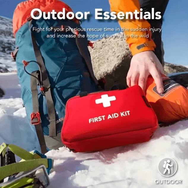 Portable Outdoor First Aid Kit Waterproof Survival Medical Kit For Camping, Hiking & Emergency Preparedness premium Version