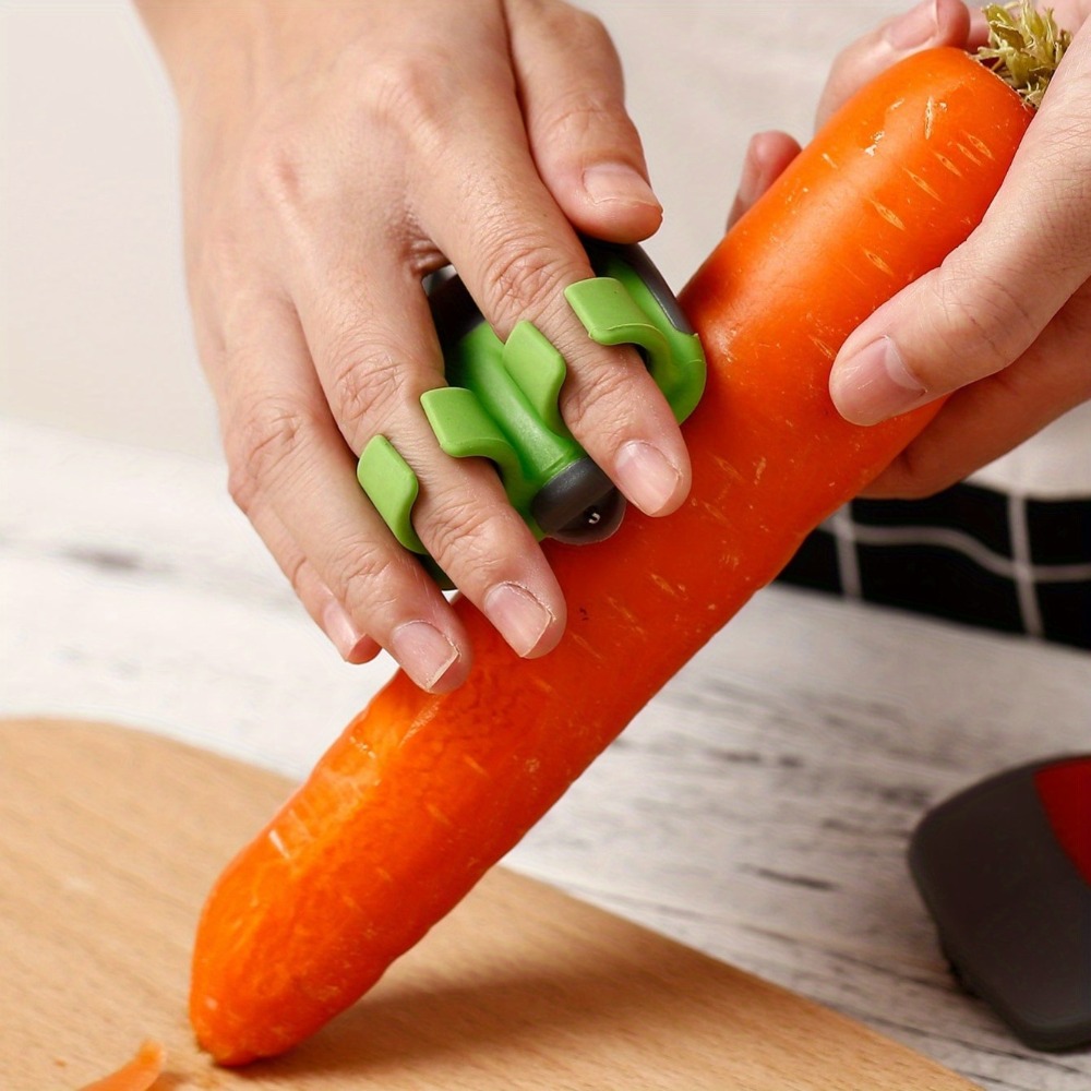 Vegetable Peeler With Non Slip Rubber Grip, Stainless Steel Blade Safe For Carrots, Pumpkin, And More green