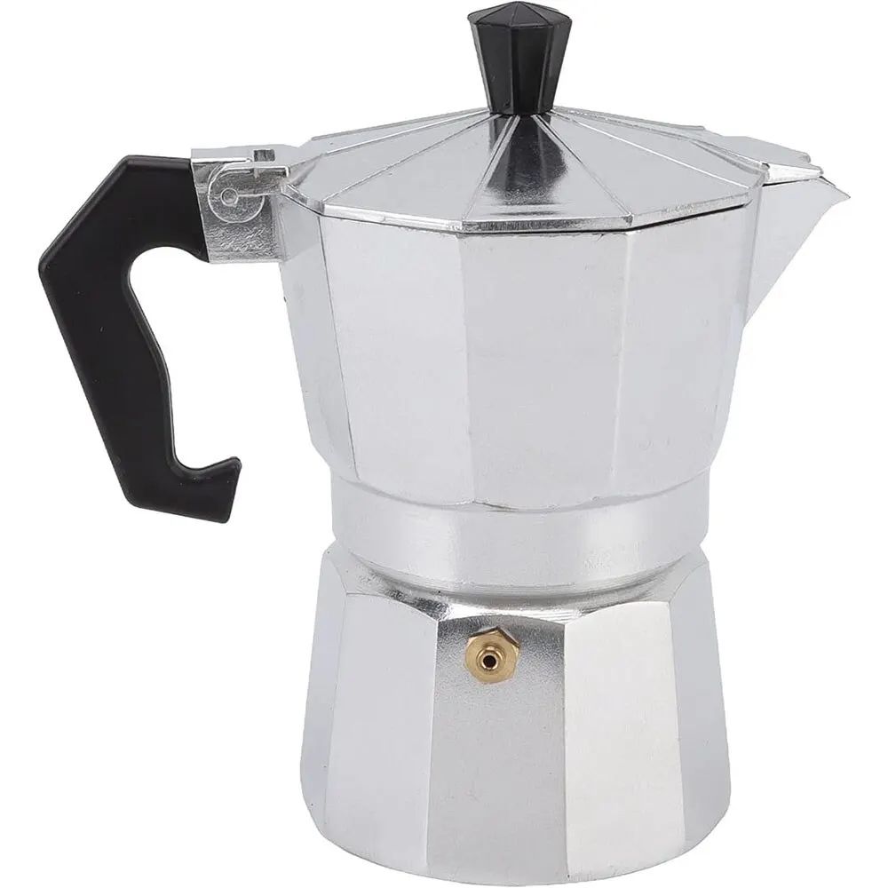 Aluminum Moka Coffee Pot For Home, Office, And Outdoor Brewing 300 Ml