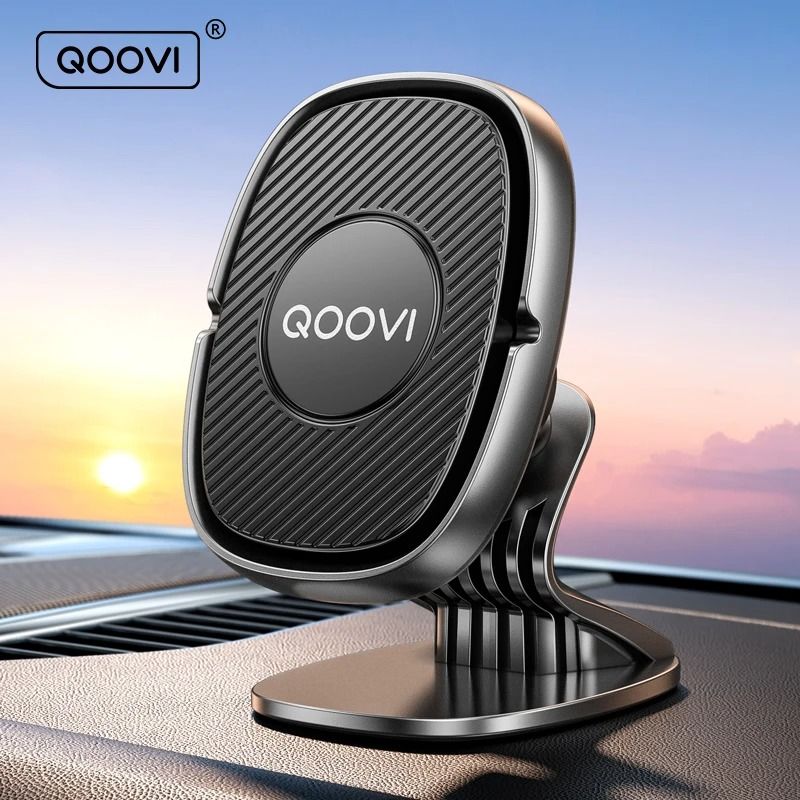 QOOVI Magnetic Car Phone Holder | 360 Rotating Air Vent Mount & GPS Support For IPhone, Xiaomi, And Samsung air Vent Type