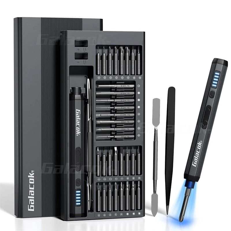 68 76 IN 1 Precision Electric Screwdriver Set 5 Levels Adjustable With Fill Light 76 In 1