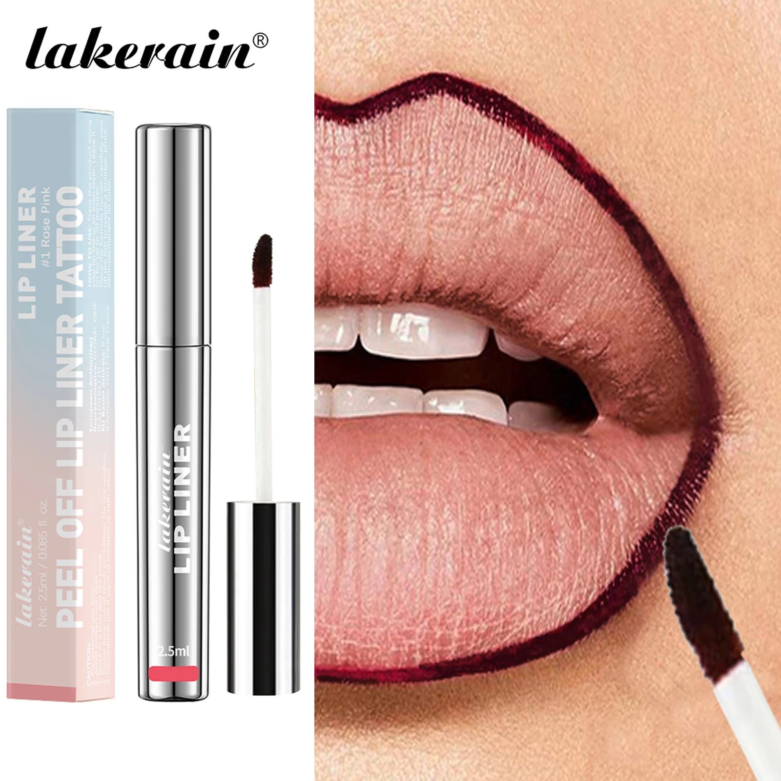 EverLast 4 Color Highly Pigmented Matte Lip Liner & Peel Off Lip Stain Waterproof, Transfer Proof cool Cocoa