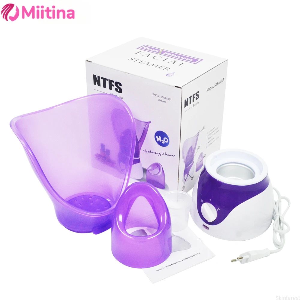 HydraGlow NanoMist Pro Facial Steamer For Deep Pore Cleansing & Hydration purple au