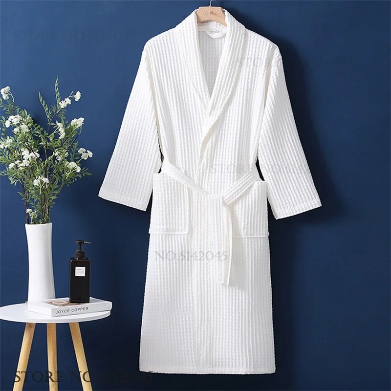 100 Percent Cotton Waffle Kimono Robe For Couples sky Blue xl