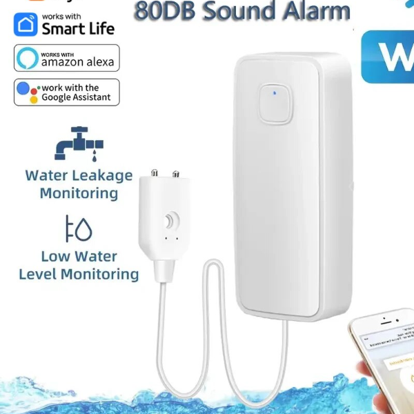 Smart Water Leak Detector With Sound Alarm & Remote Monitoring For Home Protection Smart Water Leak Detector With Sound Alarm & Remote Monitoring For Home Protection