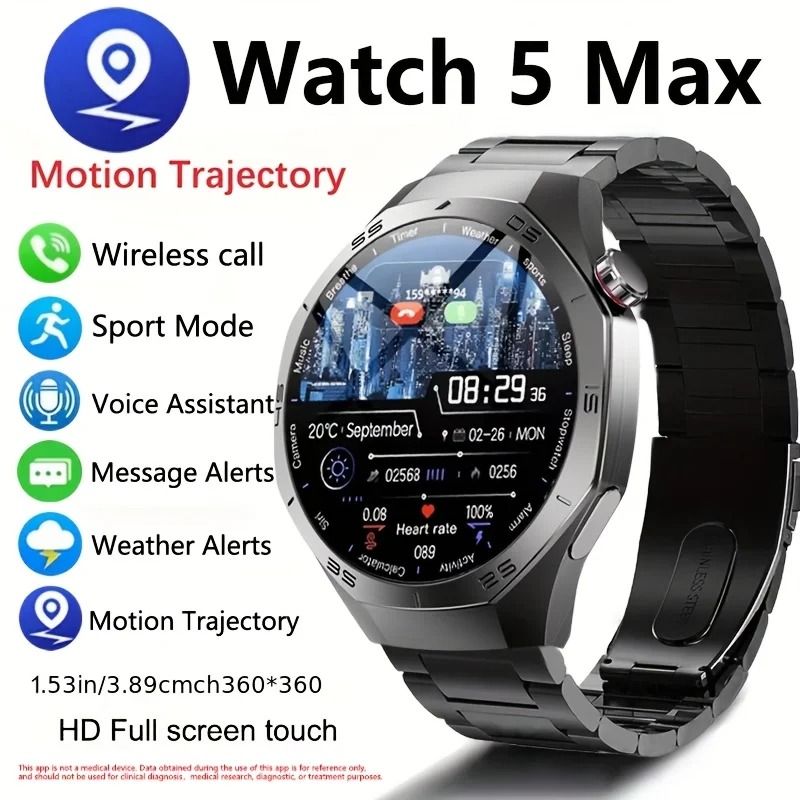 AMOLED GPS Performance Smartwatch mesh Belt Black