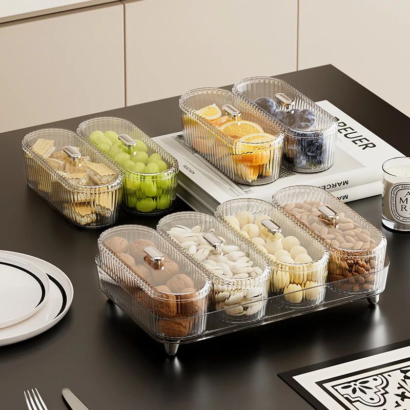 Home Living Fruit And Snack Bowl With Lid cream White