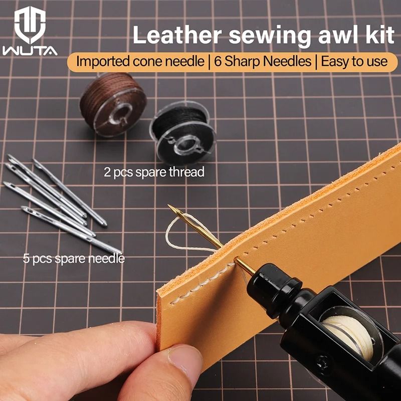 Handheld Leather Stitching Awl Professional Hand Sewing & Repair Kit set A standard Set