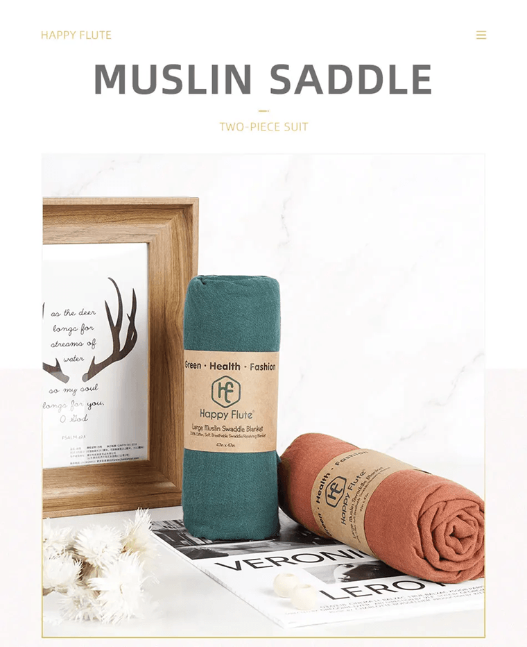 Premium Cotton Muslin Swaddle Blanket 120 X 110 Cm Soft Newborn Baby Wrap 6