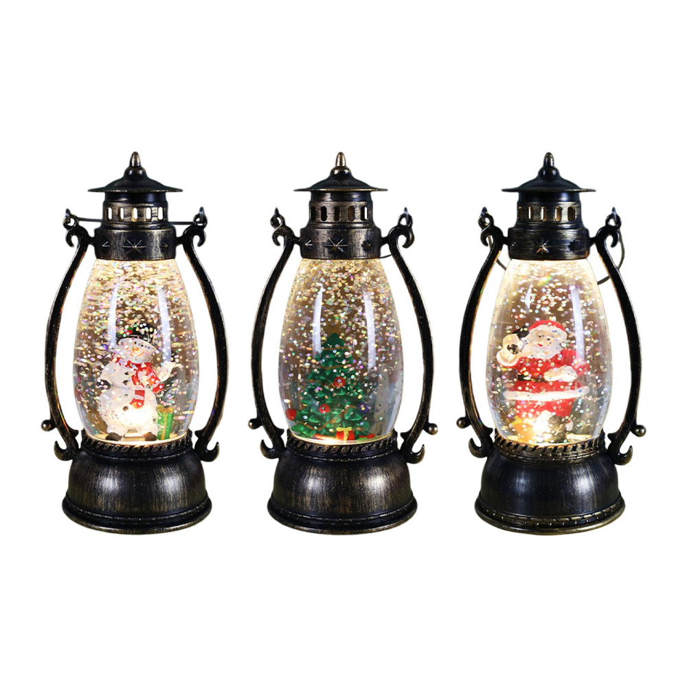 Christmas Acrylic Crystal Ball Lantern Light Outdoor Xmas Day Party Decor & Kid Gift Landscape Night Lamp Ornaments santa Claus
