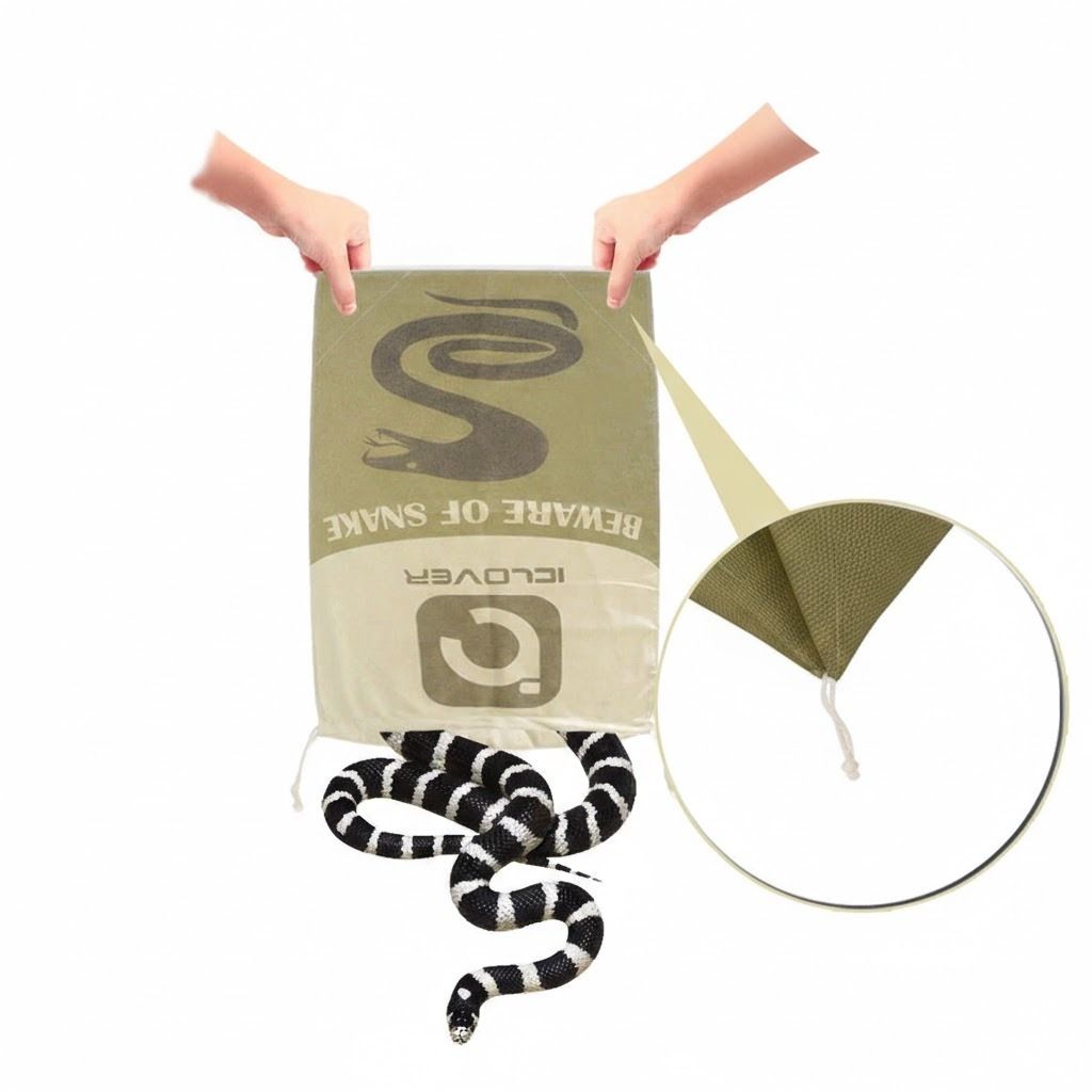 Durable Large Size Safe Snake Bag, Drawstring Reptile Herp Pouch, Breathable Hunting Sack For Snake Handling Durable Large Size Safe Snake Bag, Drawstring Reptile Herp Pouch, Breathable Hunting Sack For Snake Handling