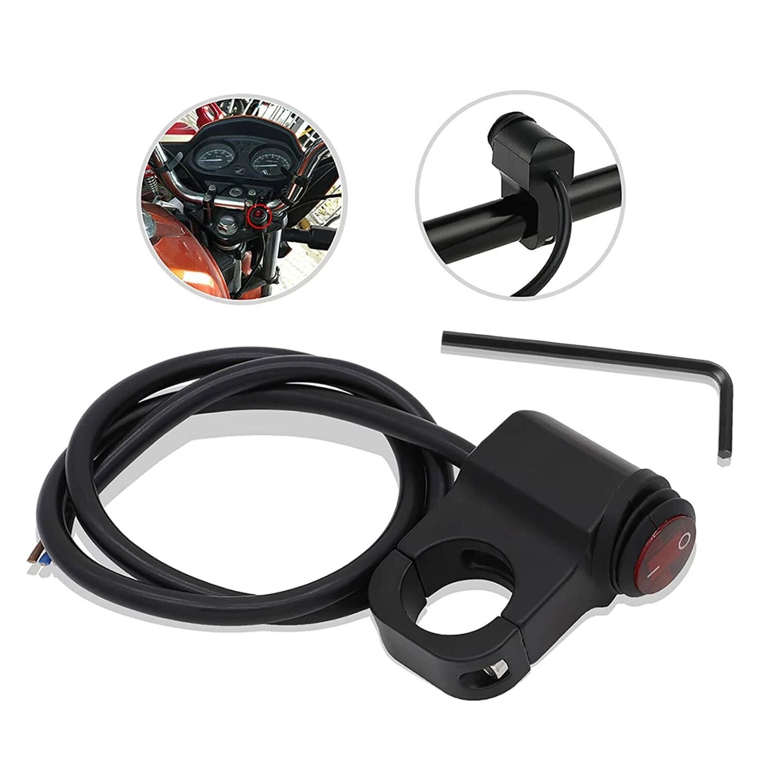 Bicycle Handlebar Waterproof Headlight Fog Light Switch ON OFF Bicycle Handlebar Waterproof Headlight Fog Light Switch ON OFF