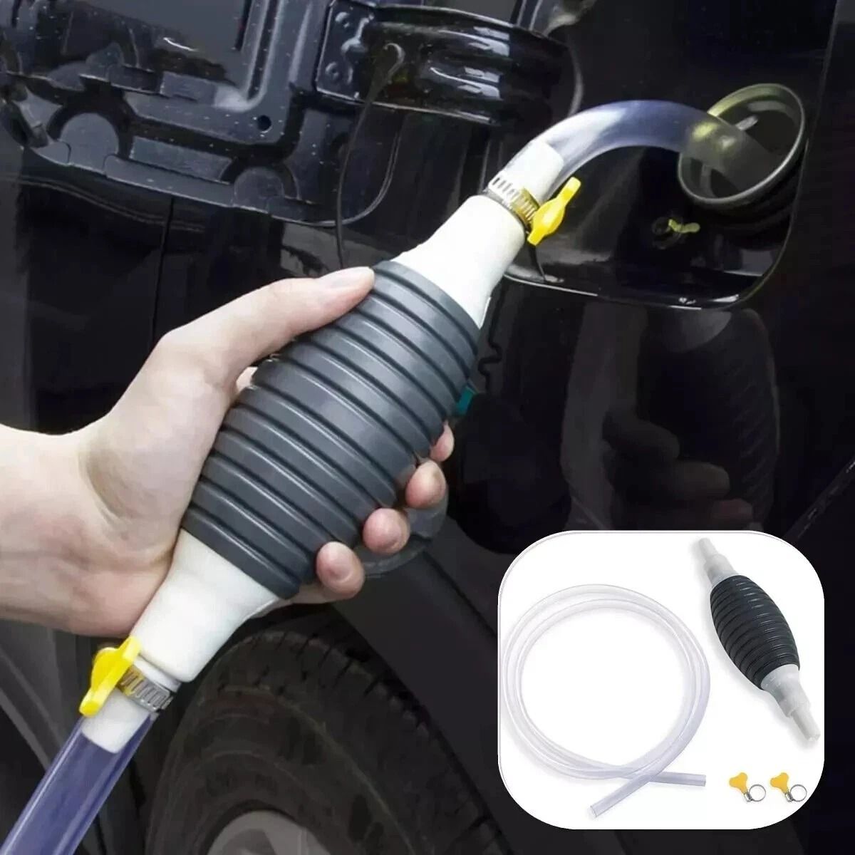 Portable Manual Car Fuel Transfer Pump With Siphon Hose, Gas Gasoline Petrol Hand Pump Portable Manual Car Fuel Transfer Pump With Siphon Hose, Gas Gasoline Petrol Hand Pump