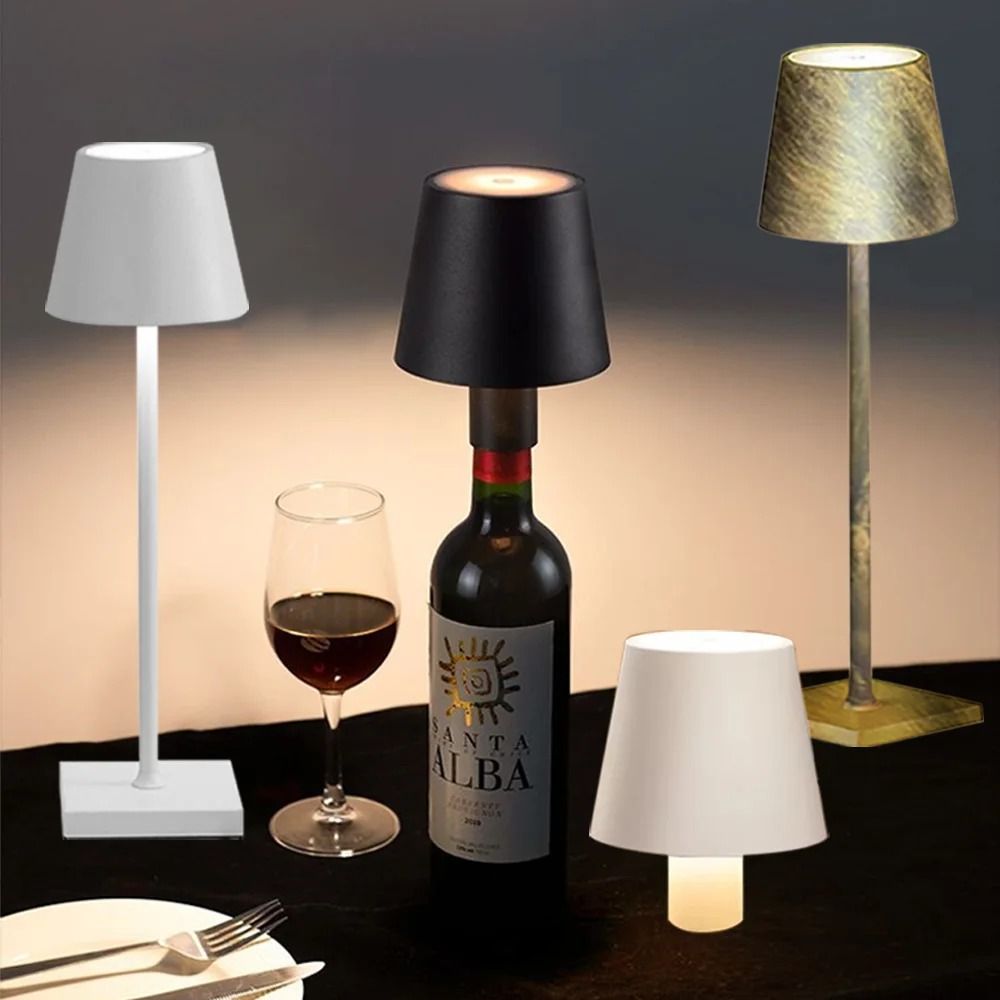 Wireless Wine Bottle Lamp USB Rechargeable Atmosphere Decor wine Bottle Bronze