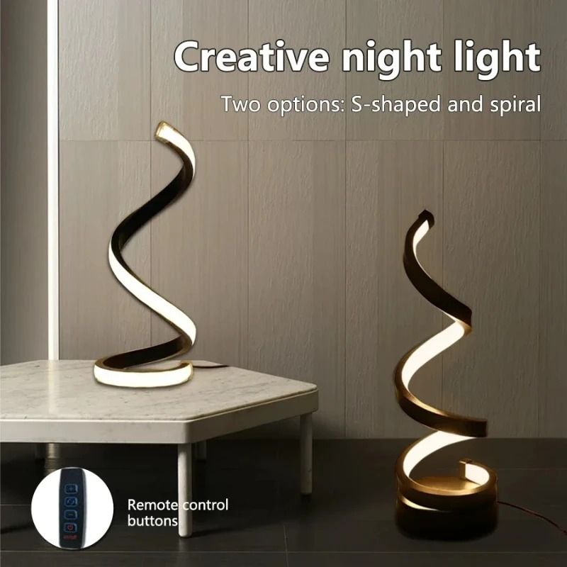 Modern LED Spiral Table Lamp Three Speed Dimming Decor Modern LED Spiral Table Lamp Three Speed Dimming Decor