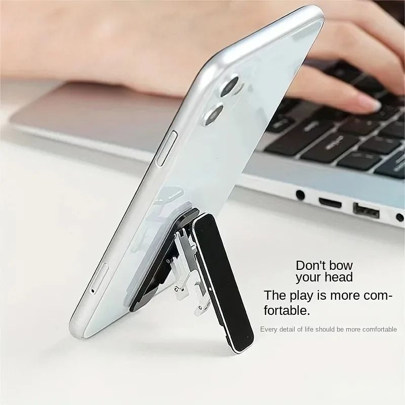 Mini Invisible Adhesive Phone Kickstand | Ultra Slim Foldable Metal Bracket & Portable Smartphone Support 1