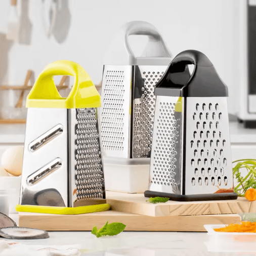 GrateMaster 4 Side Stainless Steel Vegetable Grater And Chopper b black