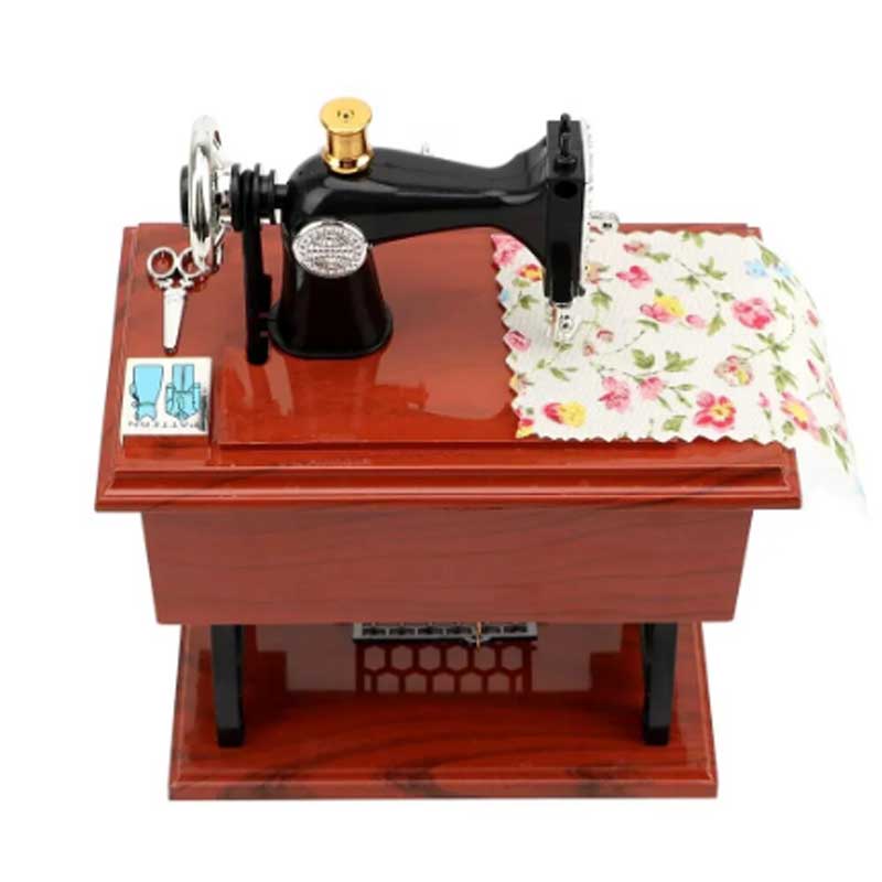 Sewing Machine Model Music Box, Vintage Sewing Machine Home Desktop Decoration, Small Ornament For Bedroom Living Room Sewing Machine Model Music Box, Vintage Sewing Machine Home Desktop Decoration, Small Ornament For Bedroom Living Room