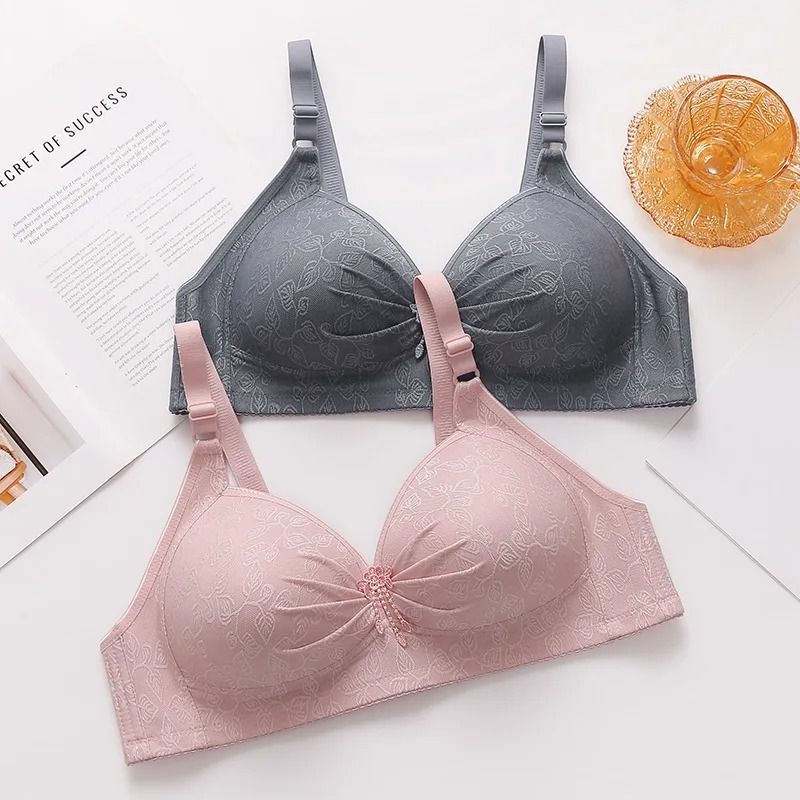 ComfortLift Wireless Push Up Bra For Plus Size Women 36 50 B C Cup pink 38 85 b