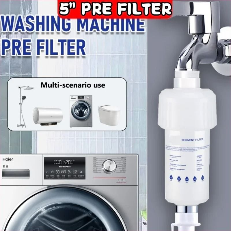 PureFlow 5 Inch Sediment Water Pre Filter For Washing Machine And Shower b