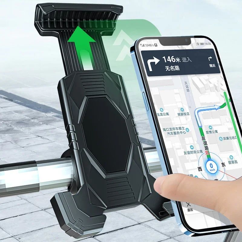 360 Secure Grip Bike Phone Holder Universal Bicycle & Motorcycle Handlebar Mount For 4.58" Smartphones 360 Secure Grip Bike Phone Holder Universal Bicycle & Motorcycle Handlebar Mount For 4.58" Smartphones