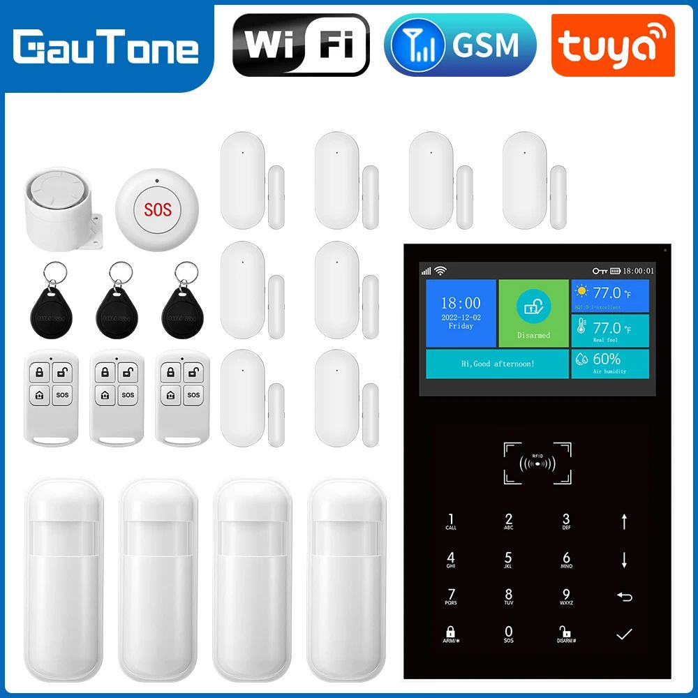 PG109 4.3 Inch WiFi GSM Smart Home Security Alarm System x eu Plug