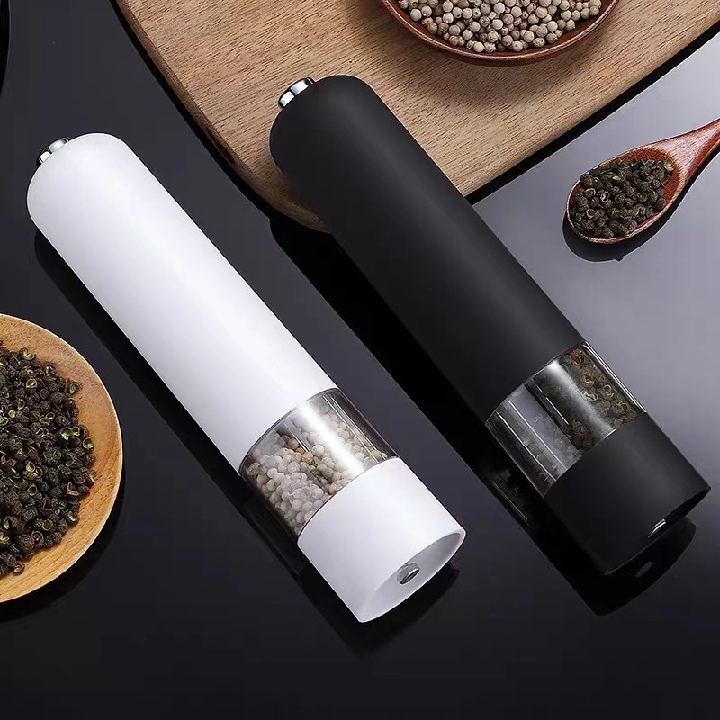 Electric Battery Salt And Pepper Grinder, Kitchen Plastic Mill, Grinder For Pepper Powder black