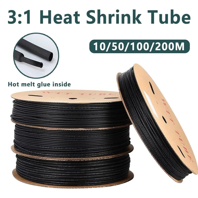 3 1 Heat Shrink Tube High Performance Polyolefin Thermal Cable Sleeve & Insulated Wire Protector blue 50m 9.5mm
