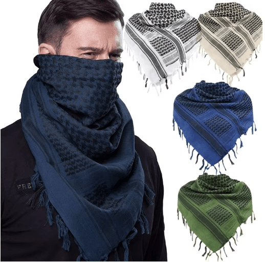 Tactical Shemagh Desert Scarf 43x43 Keffiyeh Head & Neck Wrap black