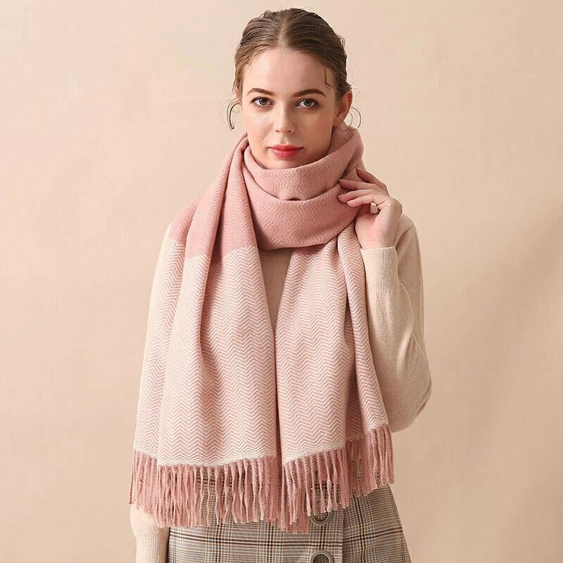 Cashmere Plaid Scarf Soft, Warm, Stylish Winter Accessory For Men & Women beige
