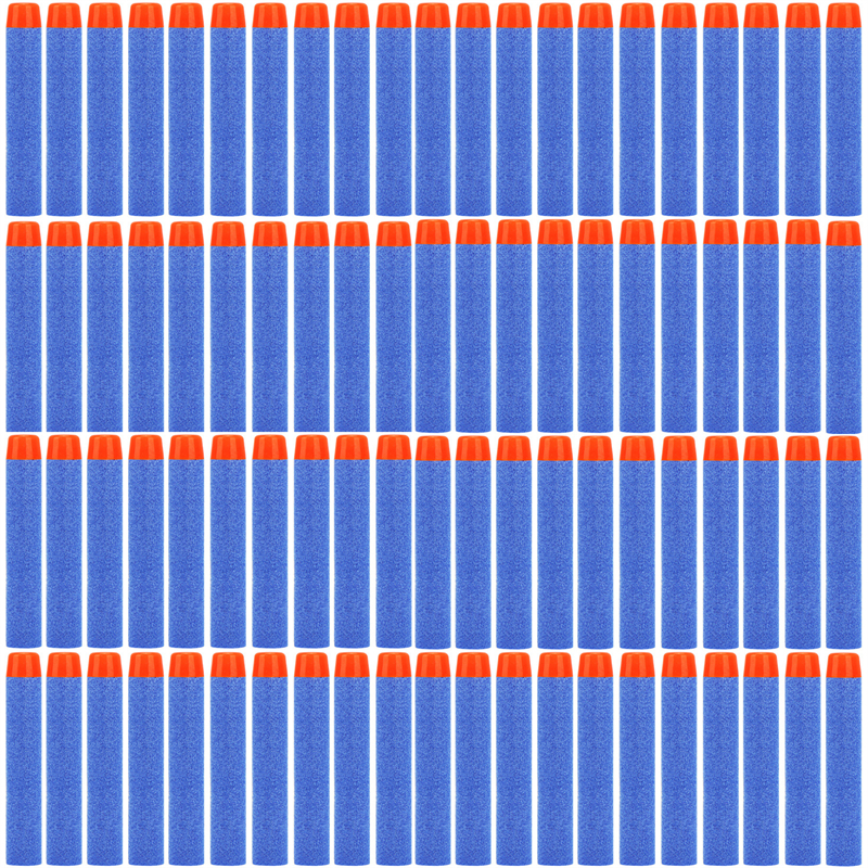 Blue Round Head Foam Refill Darts For Nerf N Strike Elite Blasters 100pcs