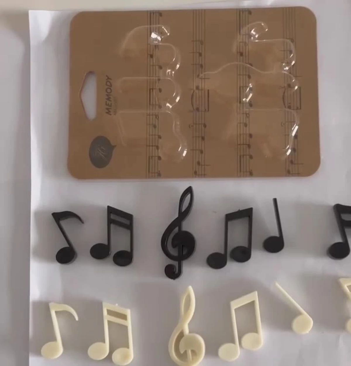 Music Note Fridge Magnet Creative Piano Score Refrigerator Sticker black 1set