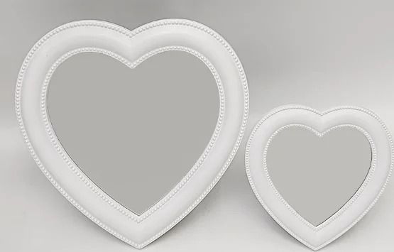 Elegant Heart Shaped Silhouette Vanity Mirror grey
