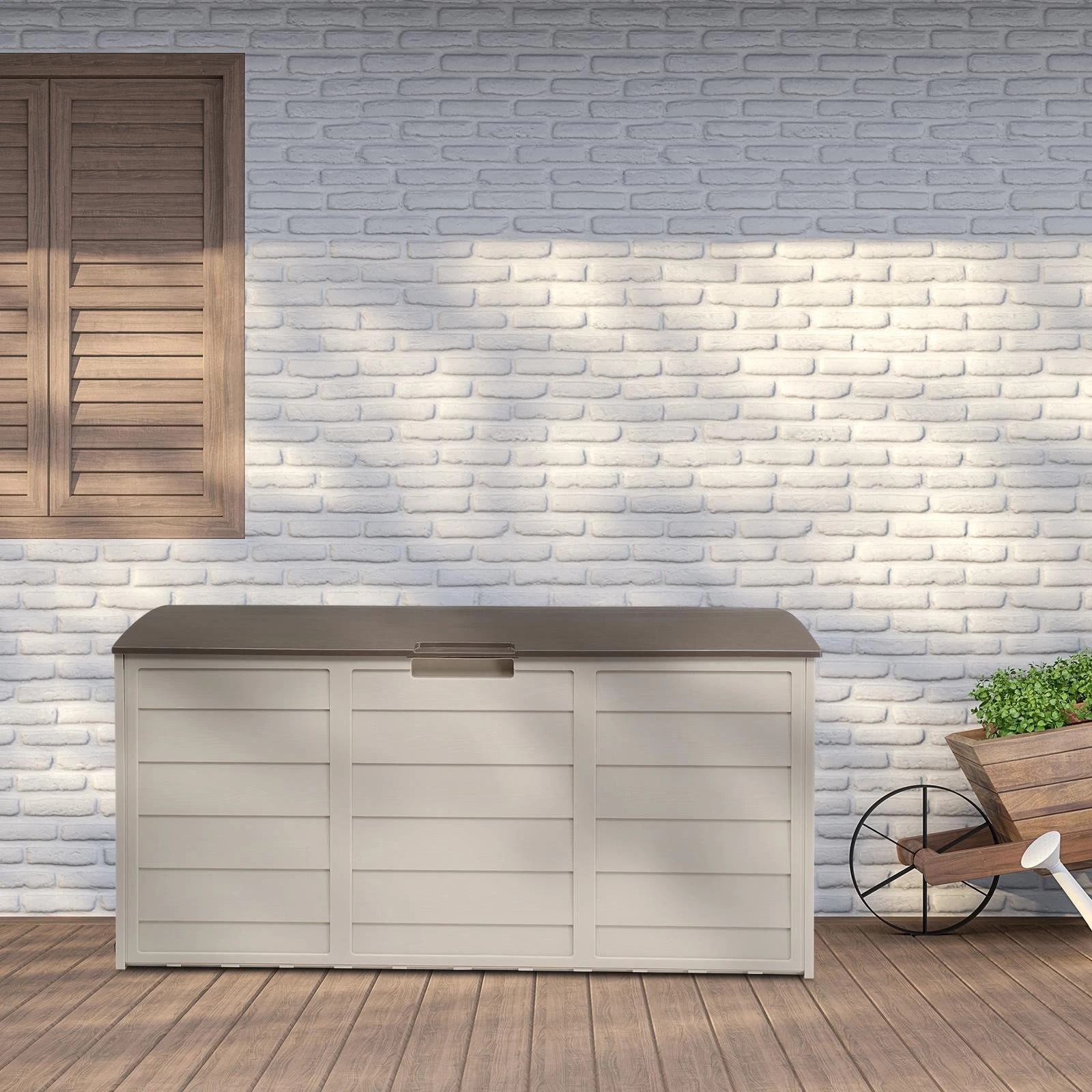 Deck Box Garden Storage With Wheels For Outdoor Cushions And Tools Deck Box Garden Storage With Wheels For Outdoor Cushions And Tools