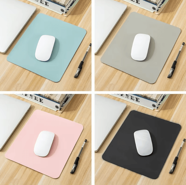 Small PU Leather Mouse Pad Non Slip Waterproof Anti Scratch Mat For PC Laptop Desktop white