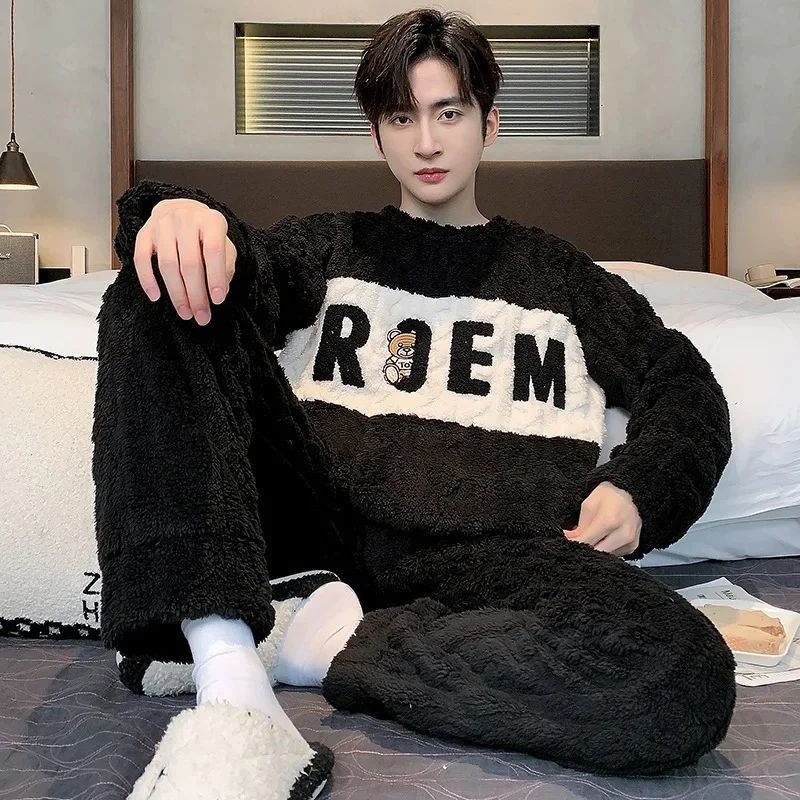 ArcticComfort Mens Coral Fleece Pajama Set Warm Winter Mens Sleepwear Set 895 size Xl 60.00 Kg 70.00 Kg