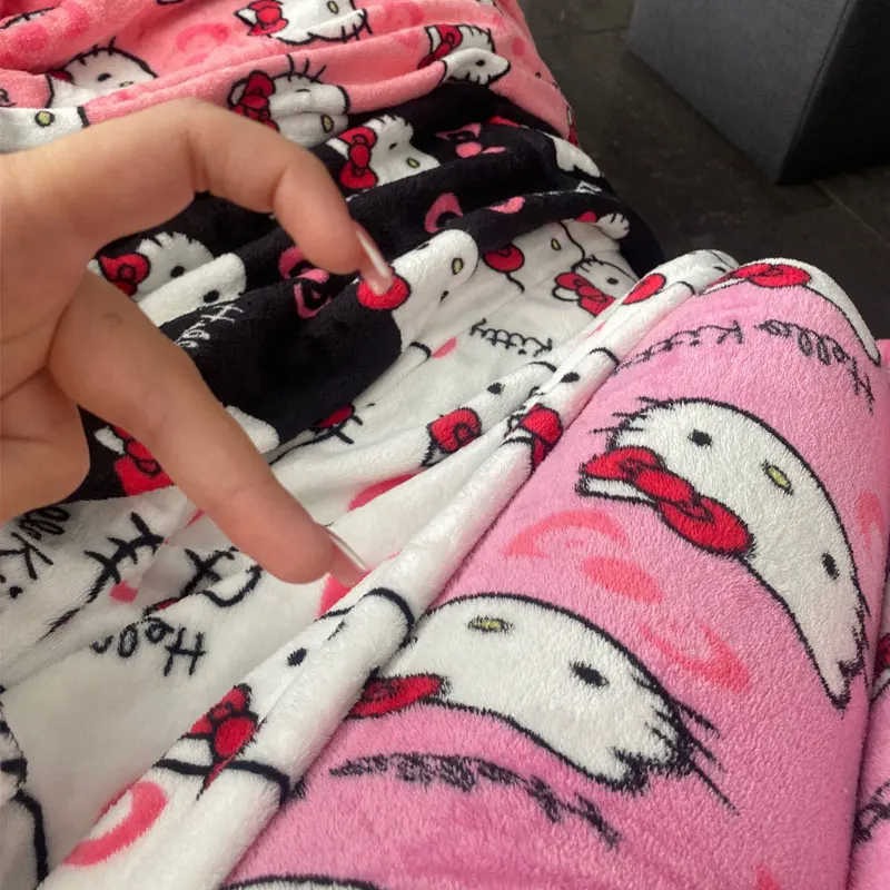 Hello Kitty Pajama Pants For Women Sanrio Anime Cartoon Couple Sleepwear For Home & Leisure pink l