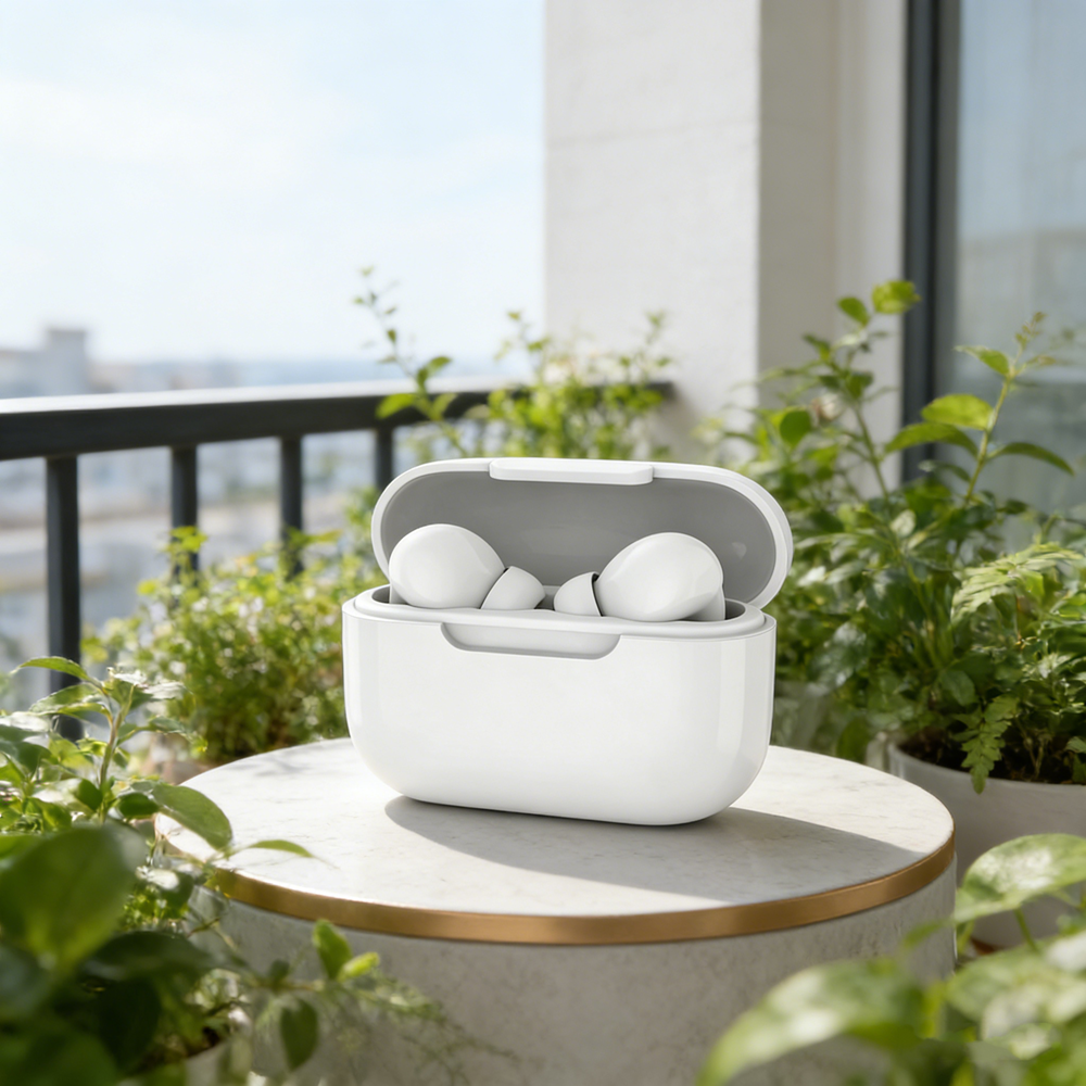 Wireless Bluetooth Earphones Pro Noise Reduction HiFi Stereo Sound, Built In Mic Perfect For Sports And Calls purple