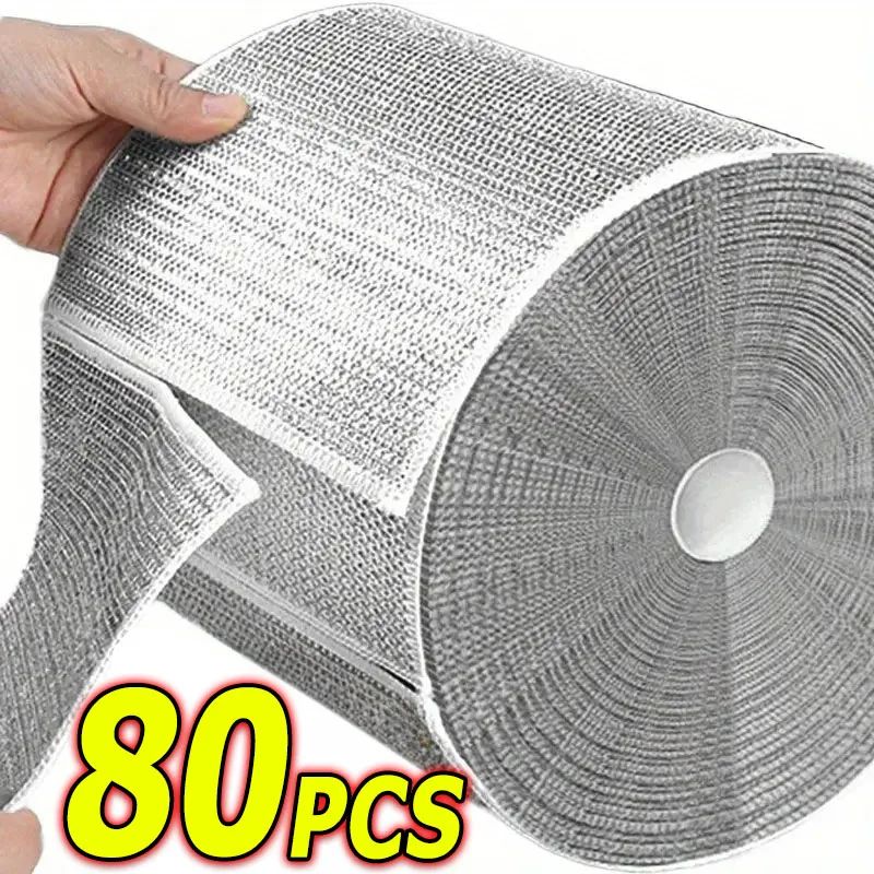 Double Sided Thickened Steel Wire Magic Cleaning Cloth single Layer 50pcs