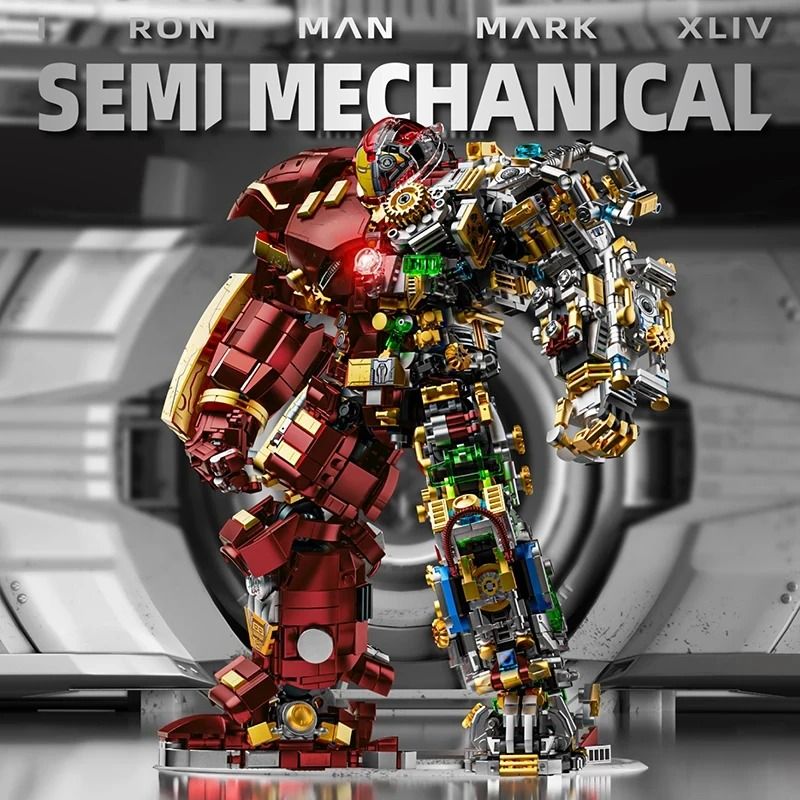 Iron Heroes Mech Building Blocks Action Figure DIY Brick Set c