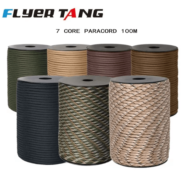 550 Paracord Rope 7 Core 4 Mm 31m 50m 100m Outdoor Camping And Survival Cord brown 31m